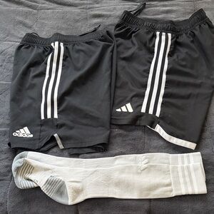 Adidas soccer shorts and sock bundle